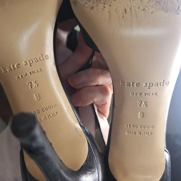 Kate Spade New York Imelda leather bow stilleto heels, sold as is SZ 7.5 - Picture 10 of 10